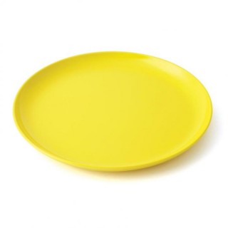 Assiette plate jaune